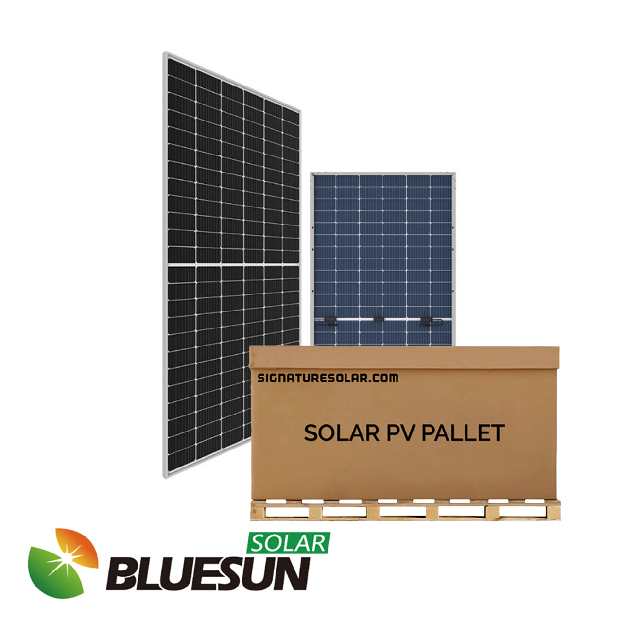BlueSun 460W Pallet of Bifacial Solar Panels | 36 Panels