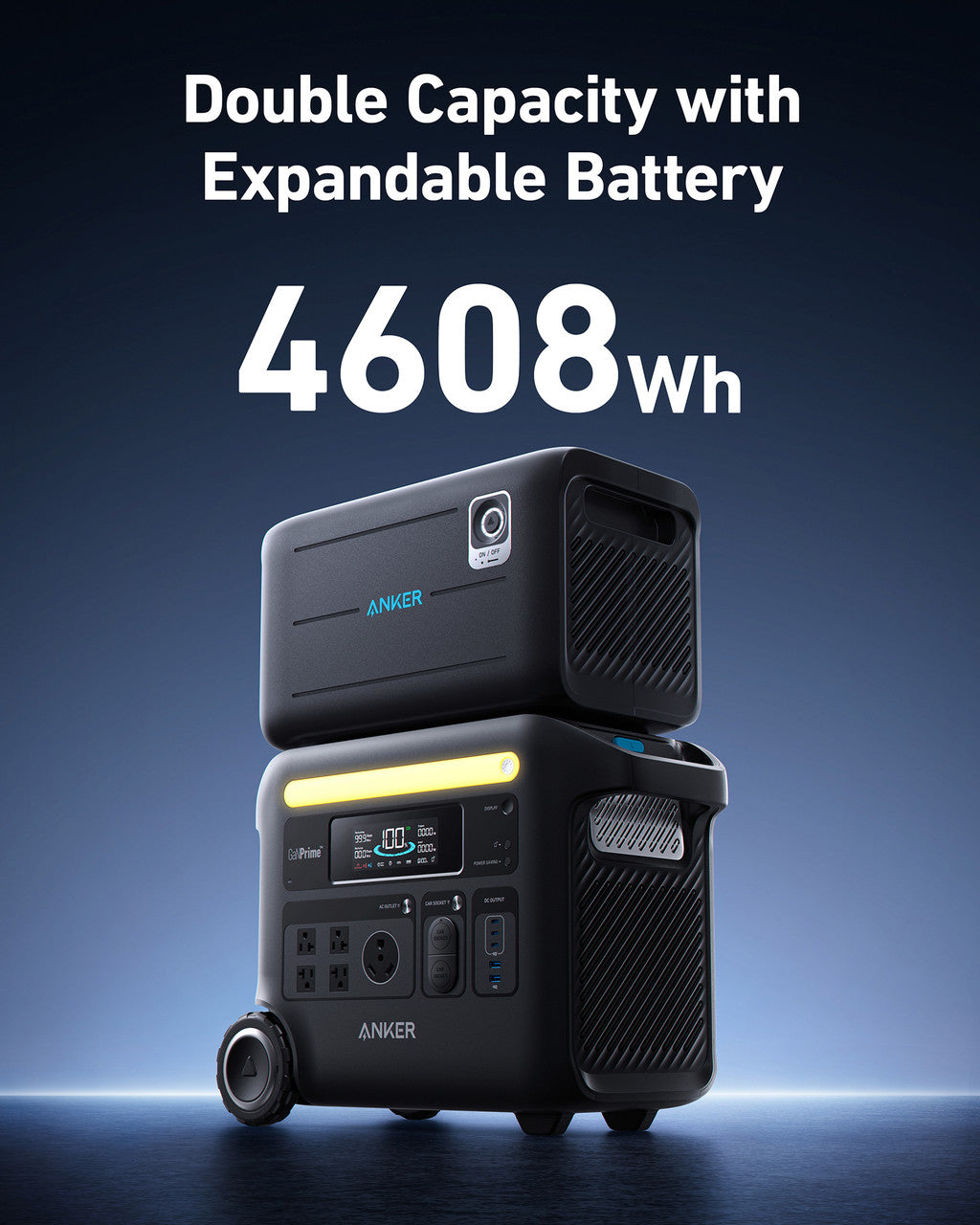 Anker SOLIX F2600 Portable Solar Battery Generator 2560Wh | 2400W + up to 400W Anker Solar Panels [KIT-AK001]