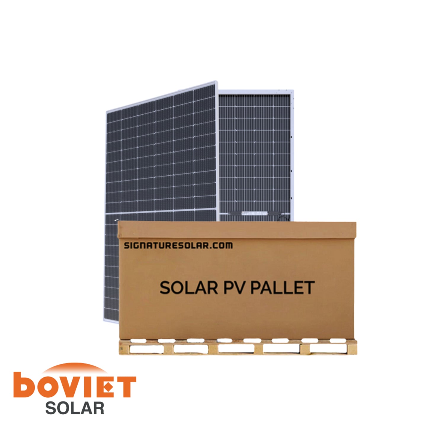 Boviet 445W Pallet of Bifacial Solar Panels | 30 Solar Panels