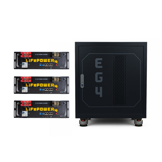 EG4 3 Slot Server Rack 48V Battery Kit